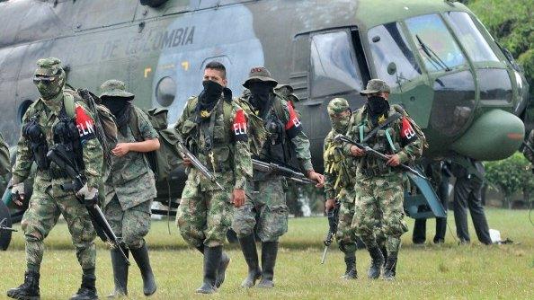 File photo: Demobilised members of the ELN (National Liberation Army) arrive in Cali, Colombia on 16 July 2013