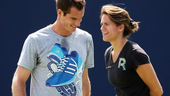 Andy Murray (left) with Amelie Mauresmo