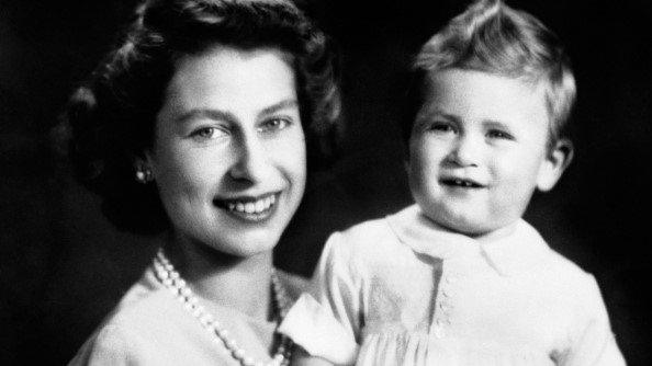 The Queen with Prince Charles on his first birthday