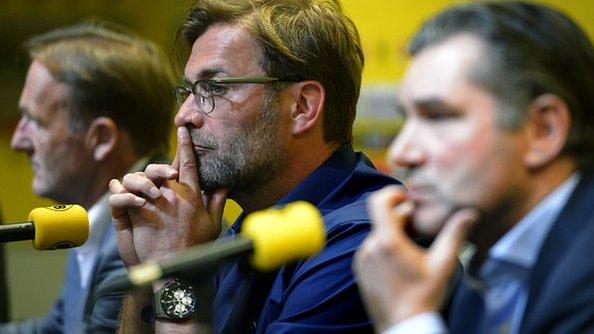 Jurgen Klopp at a press conference earlier today