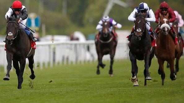 Golden Horn wins the Dante Stakes at York