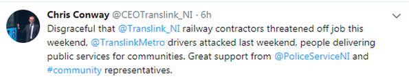 Translink NI tweet