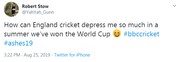 How can England cricket depress me so much in a summer we've won the World Cup?