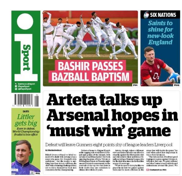 Back page of the i