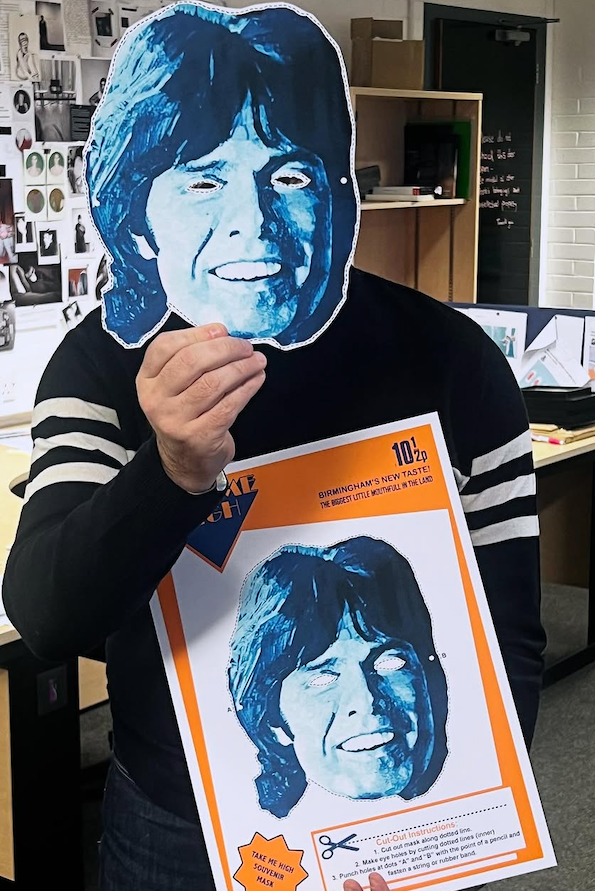 Dean Kelland's artwork showing the face of Cliff Richard