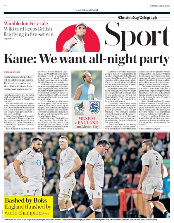 The Telegraph's sport section