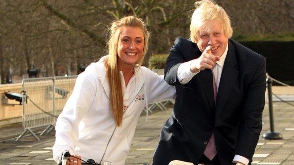 Boris Johnson with Laura Trott