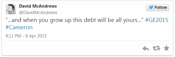 Tweet by David McAndrews - 8 April 2015