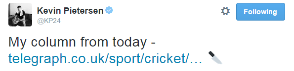 Kevin Pietersen tweet