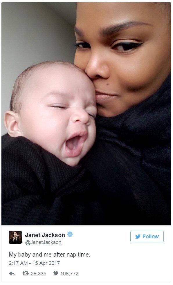 Janet Jackson and baby Eissa