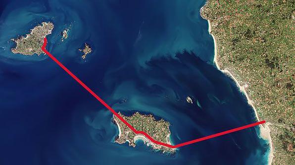 A satelite picture showing the path of the potential tunnel 