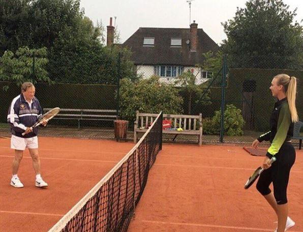 Katie Boulter and her granddad