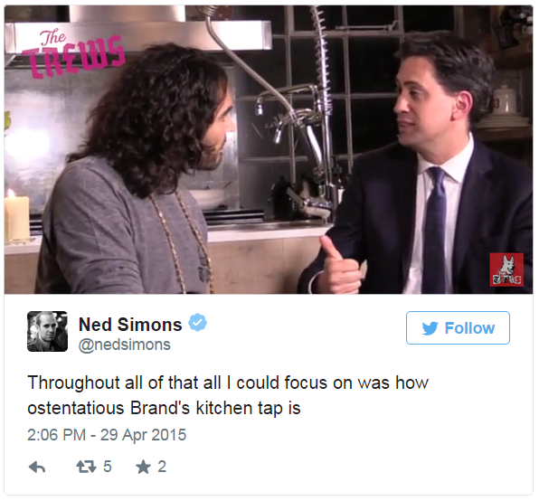 Tweet by Ned Simons - 29 April 2015