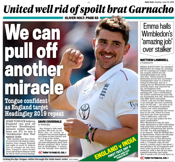 Mail back page