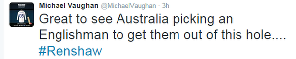 Michael Vaughan tweet