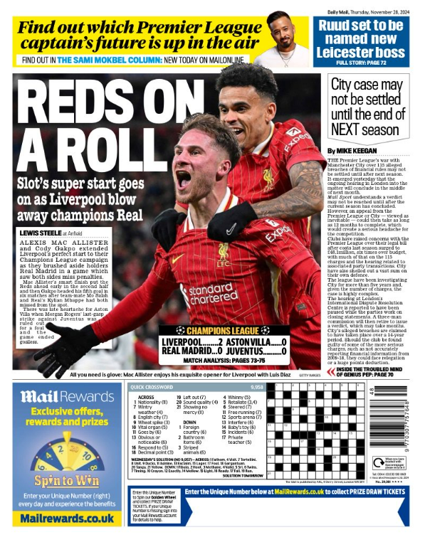 Back page of the Mail