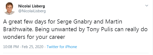 Serge Gnabry tweet