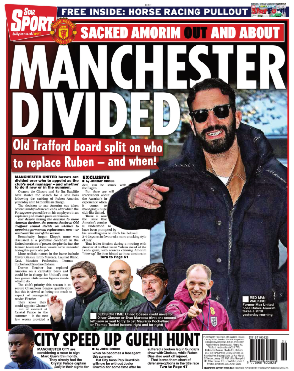 The back page of the Star