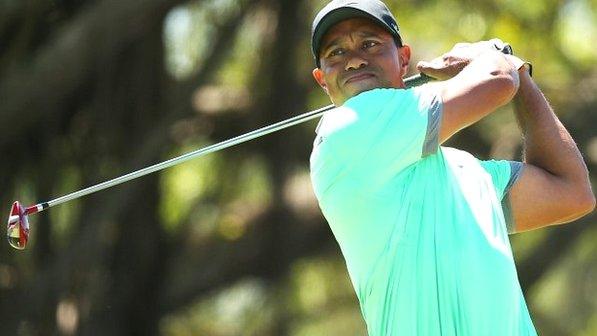 Tiger Woods in third-round action at the WGC-Cadillac Championship at Doral