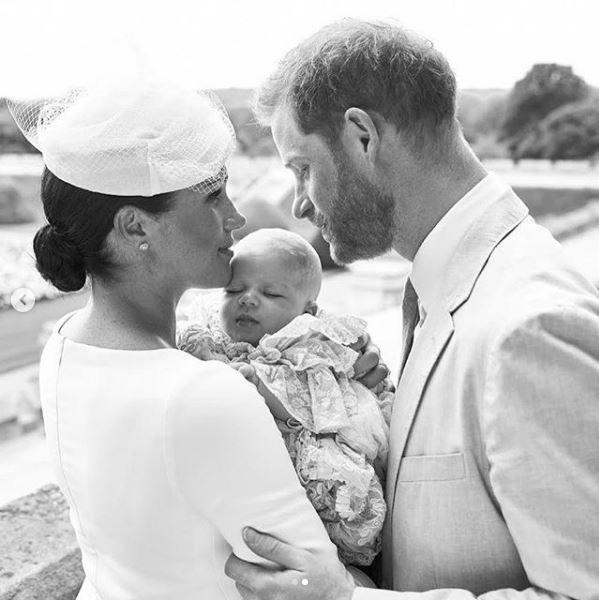 Proud parents Prince Harry and Meghan Markle saw their son Archie Harrison Mountbatten-Windsor christened on Saturday 6 July in a private chapel at Windsor Castle.