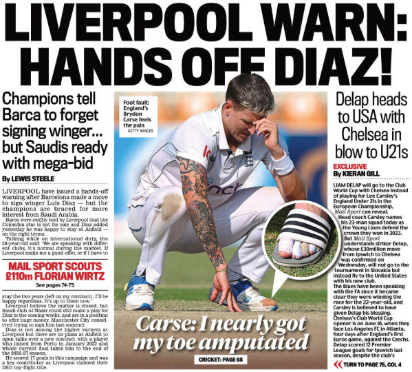 Mail back page