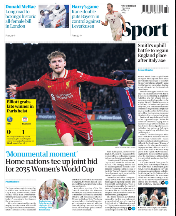 Guardian back page