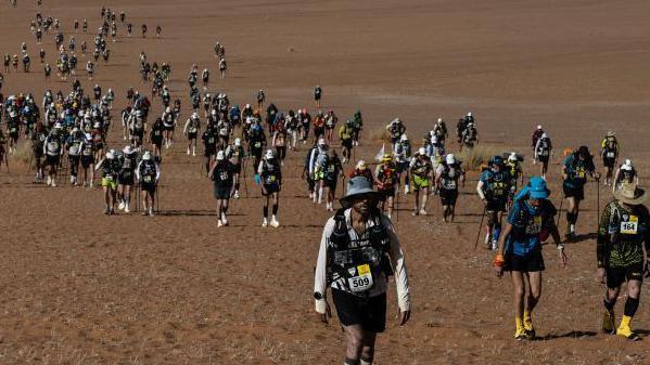 Competitors during the Marathon Des Sables in 2023