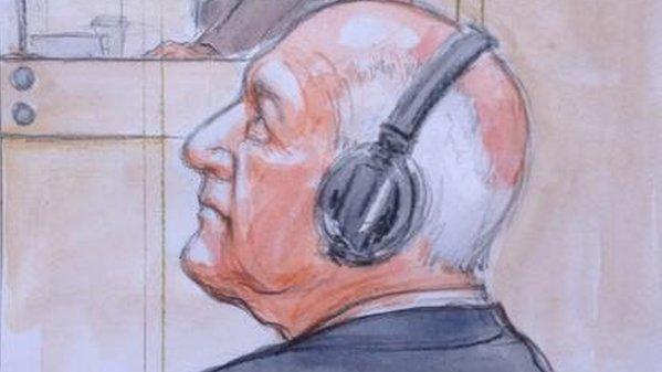 Artist's impression from Stuart Hall trial