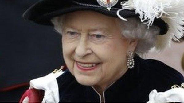 The Queen at the Garter ceremony in 2013