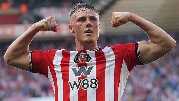 Sunderland defender Dan Ballard poses after scoring against West Ham last weekend