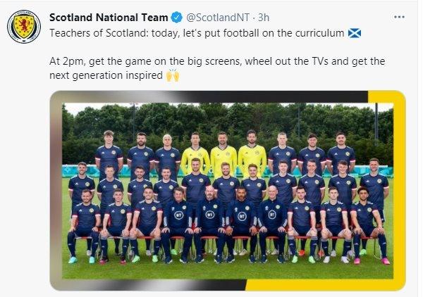 The Scotland team even went on social media to ask teachers to let kids watch!