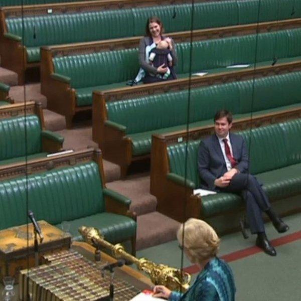 Jo Swinson and Gabriel in Commons