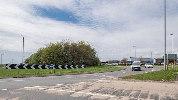 A large roundabout on the A52