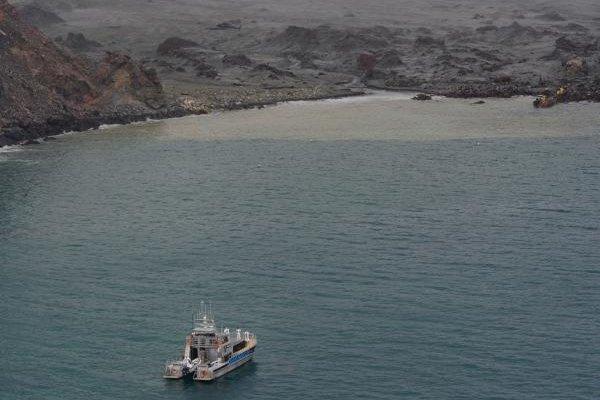 Police boat off White Island