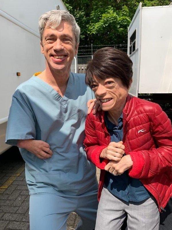 Liz with fellow Ouch presenter Mat Fraser