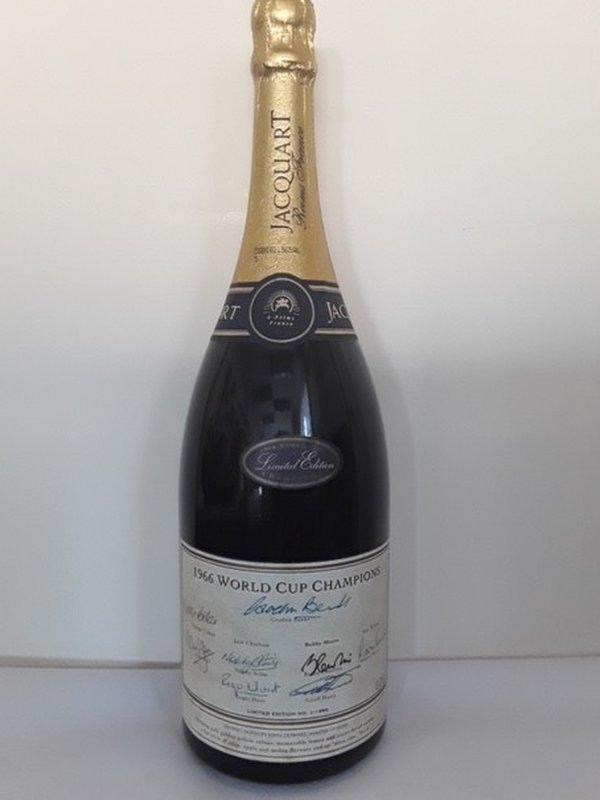 Champagne bottle signed by World Cup winners