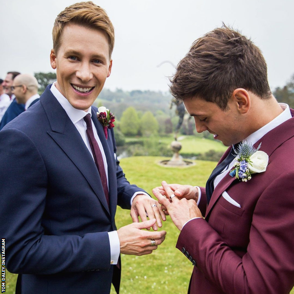 Tom Daley with his husband Dustin Lance Black