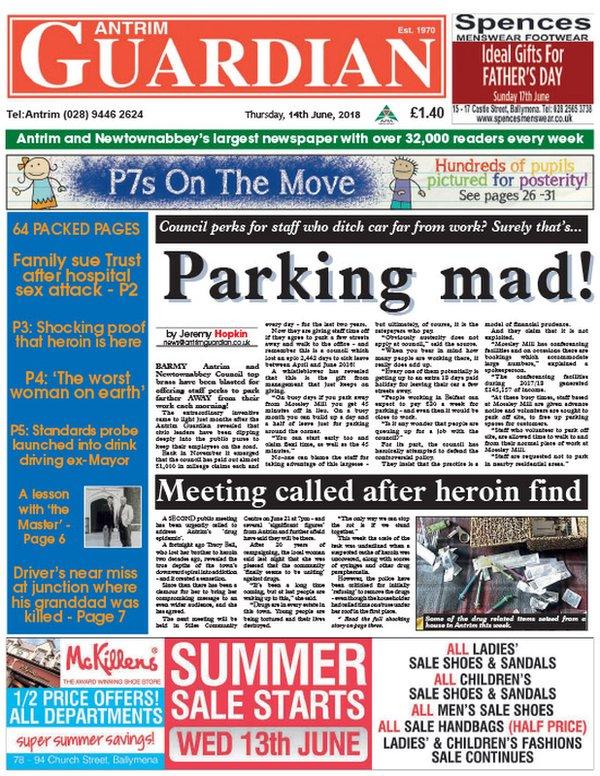 Antrim Guardian front page