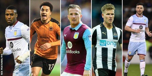 Jonathan Kodjia, Helder Costa, Ross McCormack, Matt Ritchie and Scott Hogan