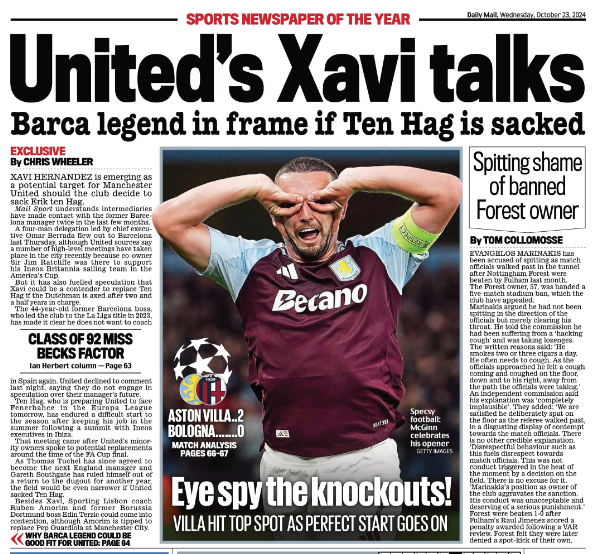 Mail back page