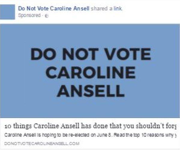 An ad from "Do not vote Caroline Ansell"