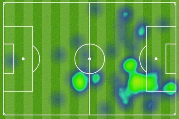 A graphic showing the area covered by Son Heung-min