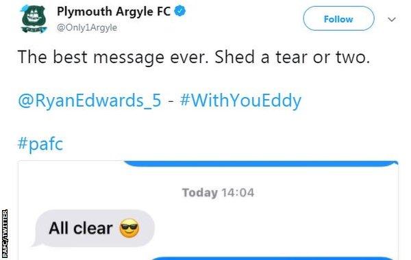 Plymouth Argyle tweet