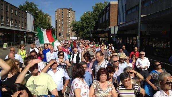 Italian consulate protest in Bedford