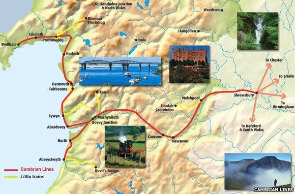 Cambrian Lines map