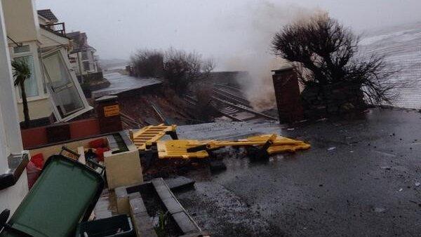 Storm damage at Dawlish