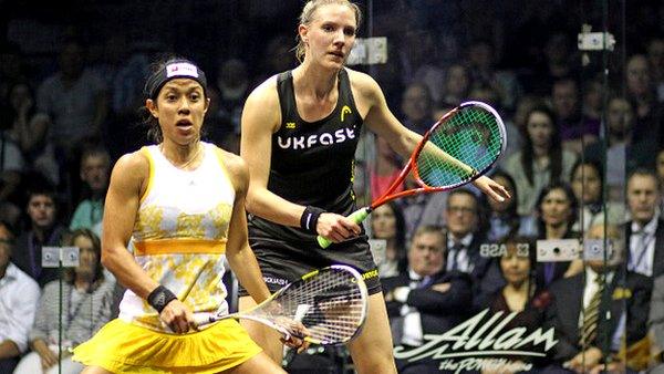 Nicol David and Laura Massaro