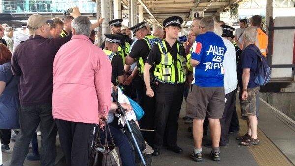 Freedom Riders protest at Sheffield train station