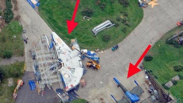 Star Wars ships on Greenham Common