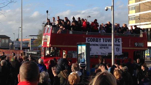 Corby Town bus parade